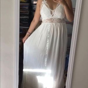 White beach maxi dress